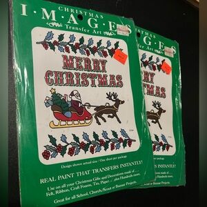 Vintage MEYERCORD DECALS DECORATIVE TRANSFERS Christmas Decals 2pks